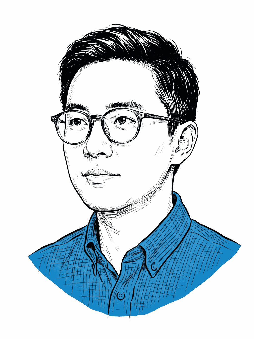 Lake Lei — editorial line illustration portrait